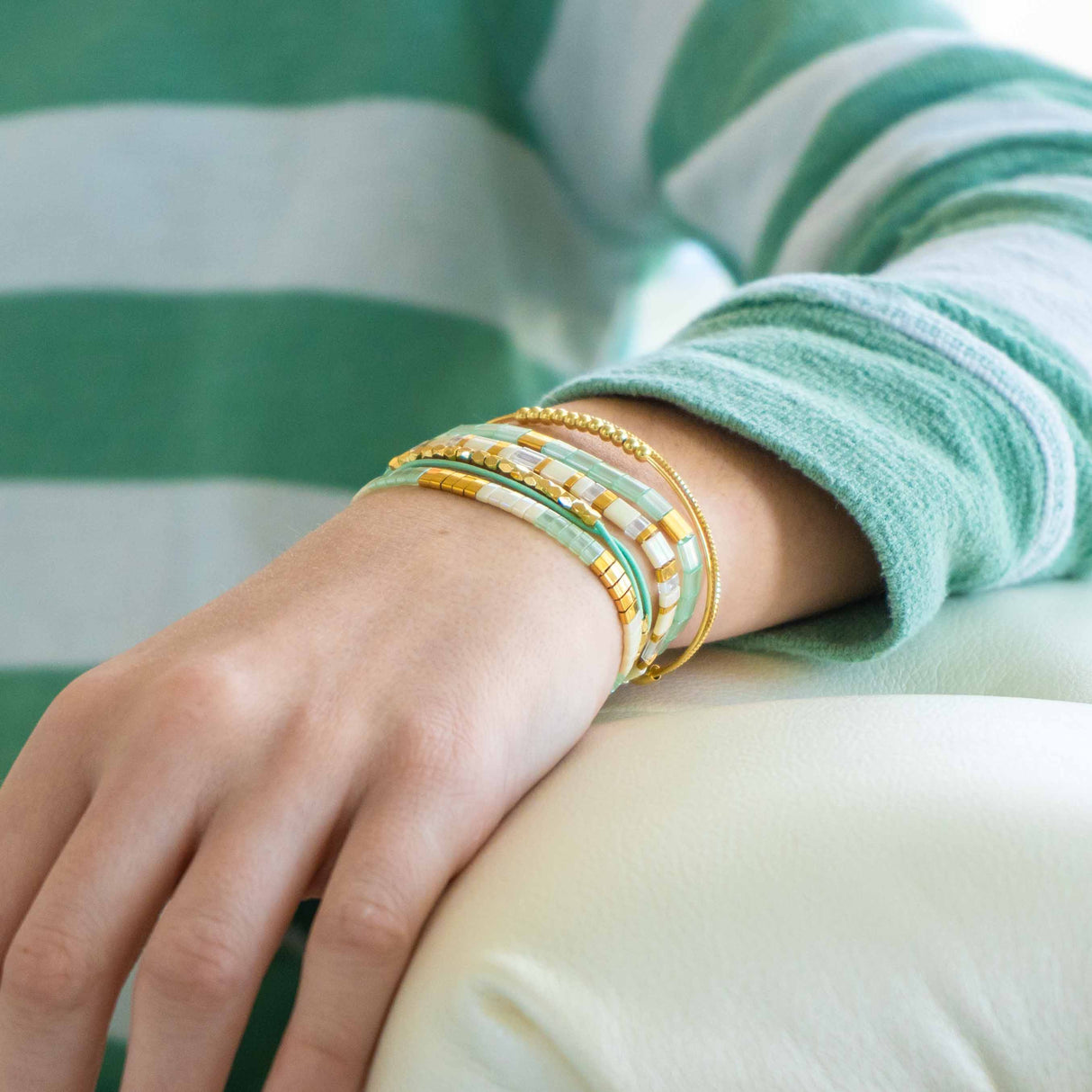 ATLANTIS - Tila Bead Bracelet Stack of 3 from Mack & Rex