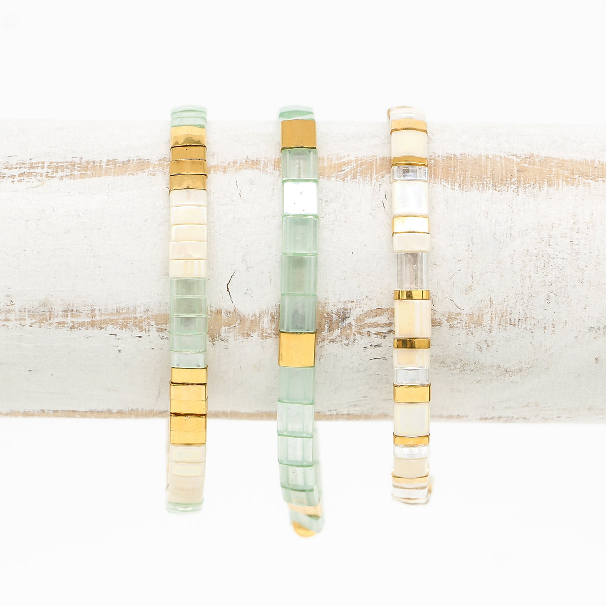 ATLANTIS - Tila Bead Bracelet Stack of 3 from Mack & Rex