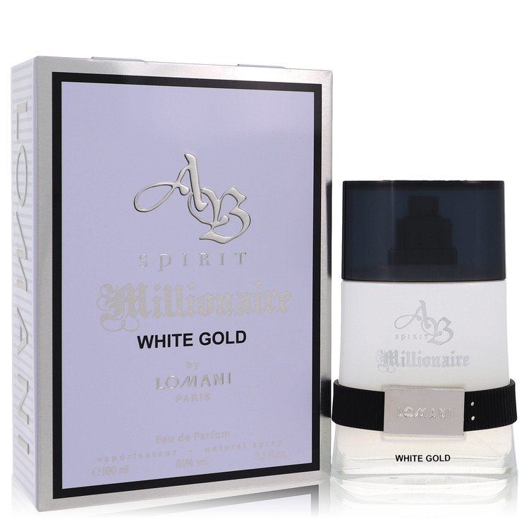 Ab Spirit Millionaire White Gold by Lomani Eau De Parfum Spray 3.3 oz for Men from Avera Group