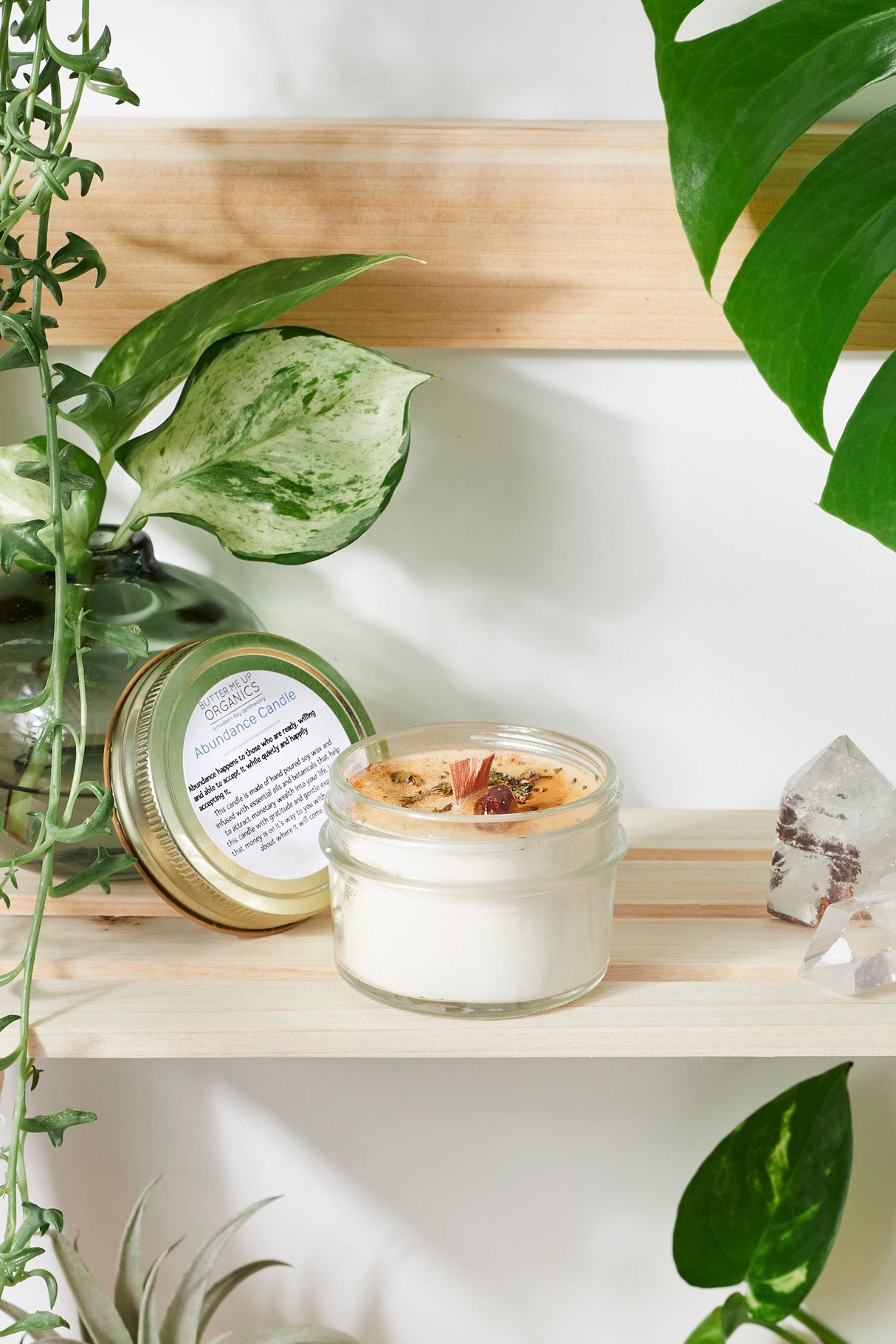 Abundance Candle / Ritual Candle / Intention Candle / Hand Poured Candle / Soy Wax Candle/ Butter Me Up Organics / Good Luck Candle / Money from Butter Me Up Organics