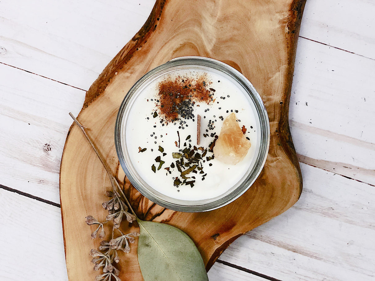 Abundance Candle / Ritual Candle / Intention Candle / Hand Poured Candle / Soy Wax Candle/ Butter Me Up Organics / Good Luck Candle / Money from Butter Me Up Organics