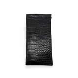 Black Faux  Croco Soft Pouch From TopFoxx