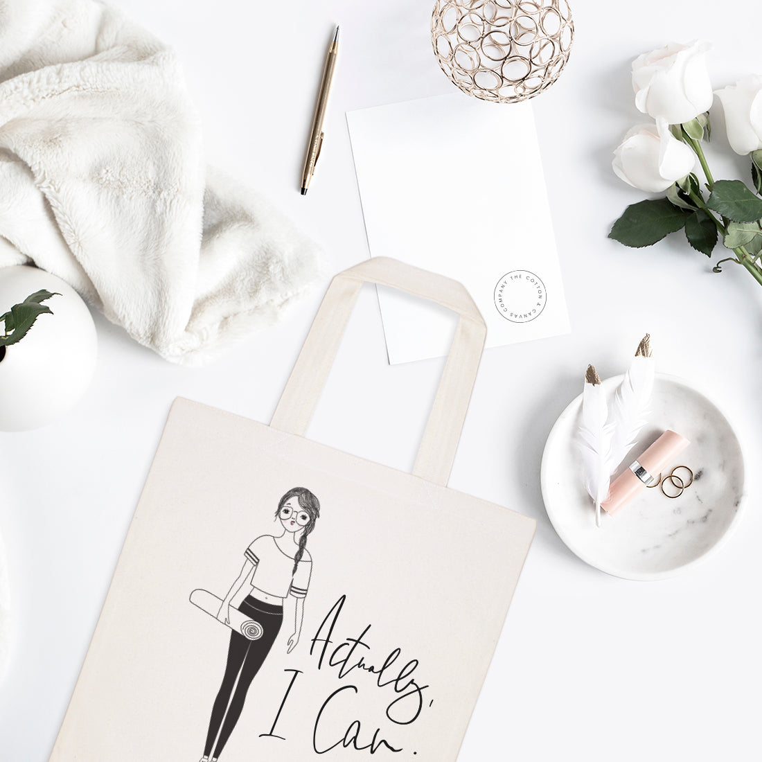 Actually, I Can Cotton Canvas Tote Bag from The Cotton & Canvas Co.