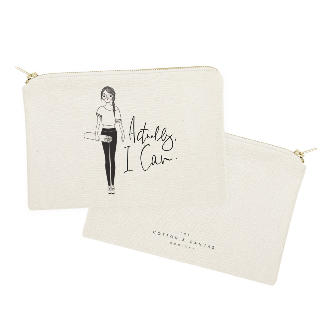 Actually, I Can Cotton Canvas Cosmetic Bag from The Cotton & Canvas Co.