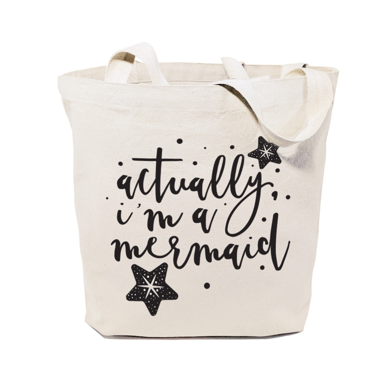 Actually, I'm a Mermaid Cotton Canvas Tote Bag from The Cotton & Canvas Co.