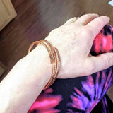 8 Gauge Adjustable Hammered Copper Overlap Bangle For Him or Her from Alexa Martha Designs