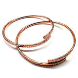 8 Gauge Adjustable Hammered Copper Overlap Bangle For Him or Her from Alexa Martha Designs