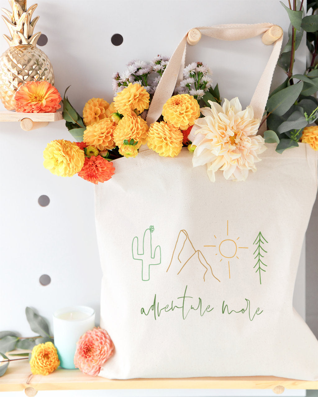 Adventure More Cotton Canvas Tote Bag from The Cotton & Canvas Co.