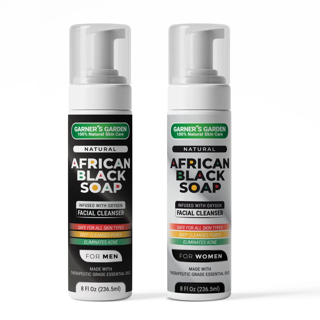 African Black Soap Foaming Facial Cleanser | H2O2 from Garner's Garden