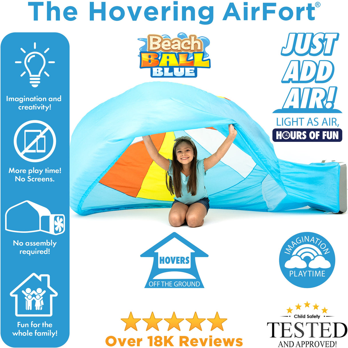 The Original AirFort - Beach Ball Blue from AirFort.com