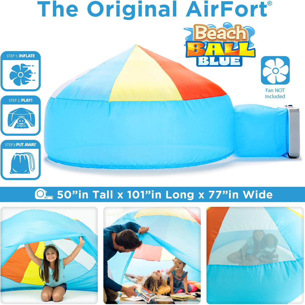 The Original AirFort - Beach Ball Blue from AirFort.com