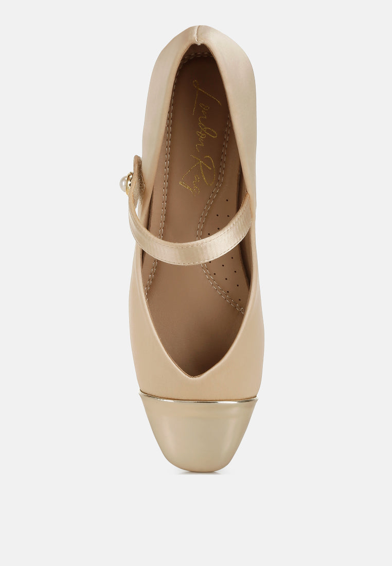 Albi Patent Toe Cap Satin Mary  from London Rag International