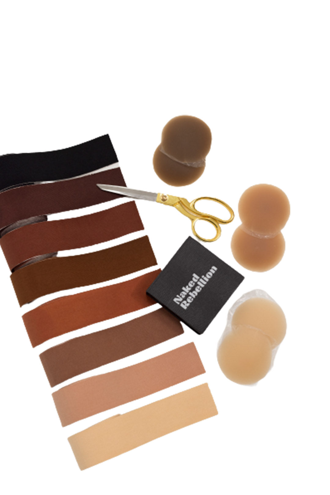 The Grip Kit: Nude Shade Boob Tape 2-Pack Set from Naked Rebellion