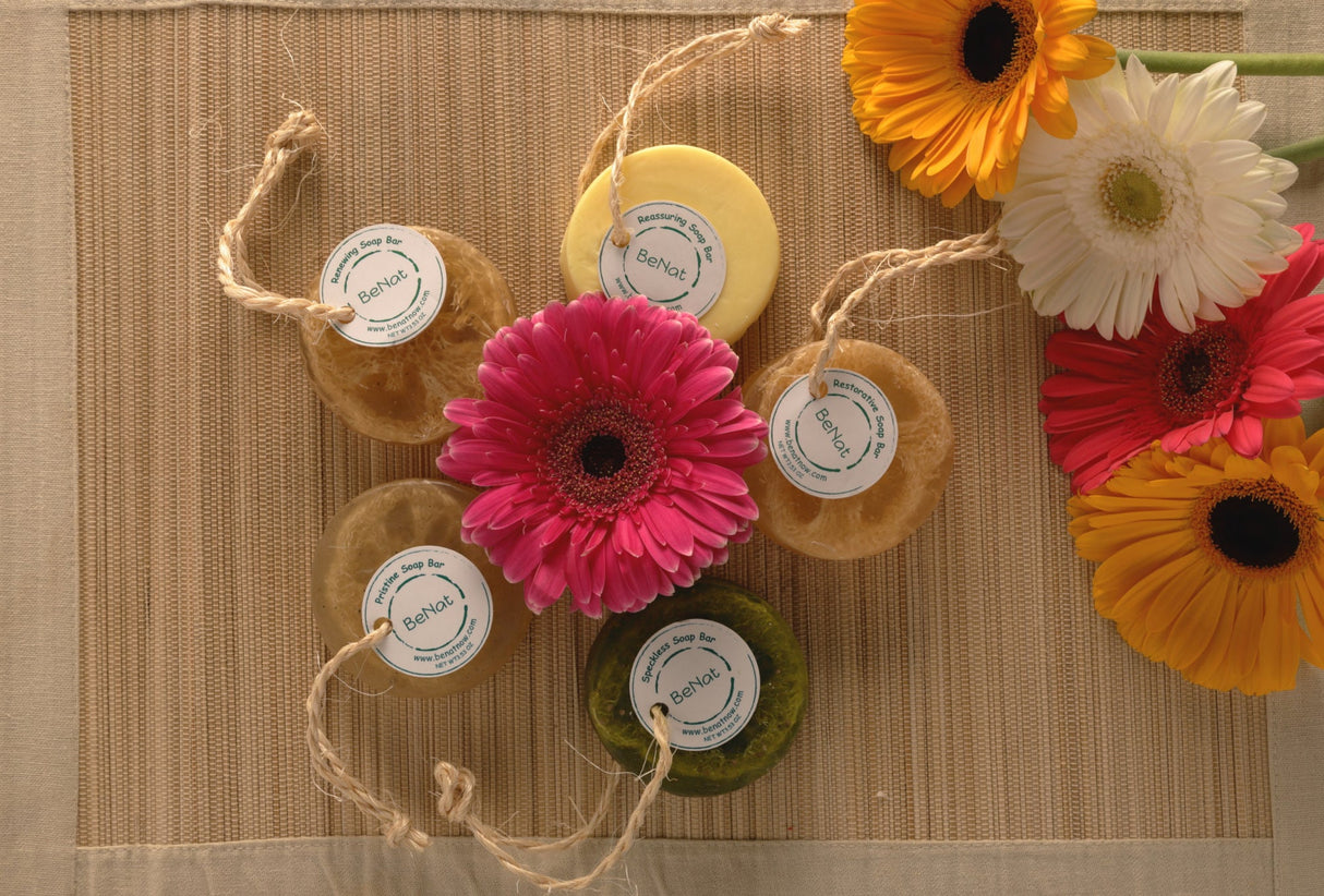 Speckless Soap Bar. Chia, Lemon, Parsley, and Coconut Oil. from BeNat