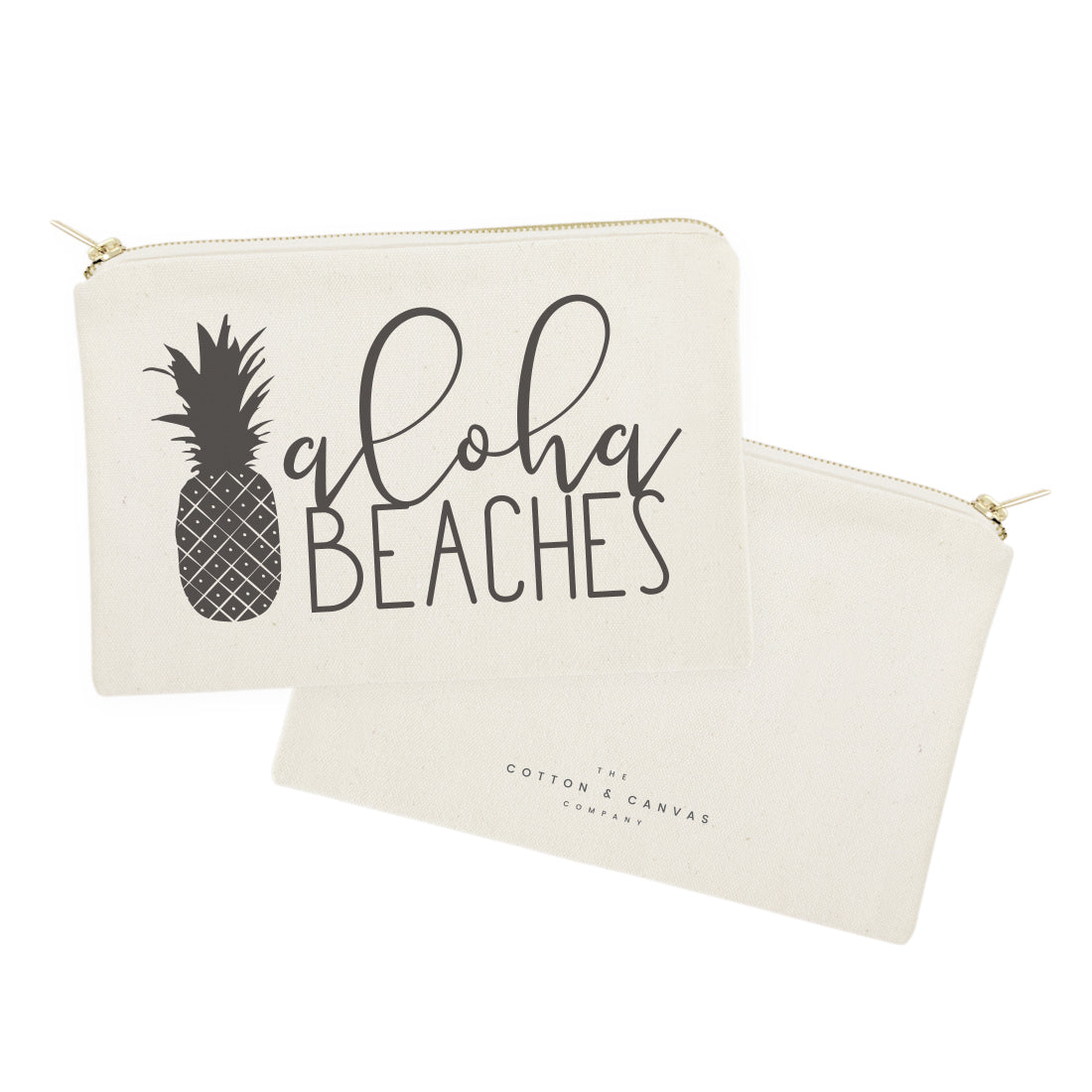 Aloha Beaches Cotton Canvas Cosmetic Bag from The Cotton & Canvas Co.