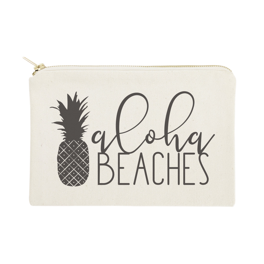 Aloha Beaches Cotton Canvas Cosmetic Bag from The Cotton & Canvas Co.