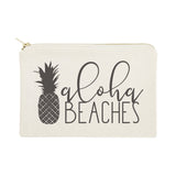 Aloha Beaches Cotton Canvas Cosmetic Bag from The Cotton & Canvas Co.
