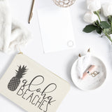 Aloha Beaches Cotton Canvas Cosmetic Bag from The Cotton & Canvas Co.