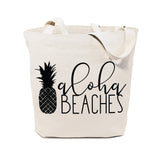 Aloha Beaches Cotton Canvas Tote Bag from The Cotton & Canvas Co.