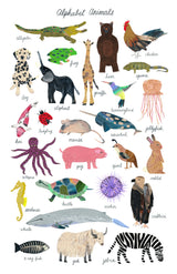 Art Print: Alphabet Animals from Forage Paper Co.