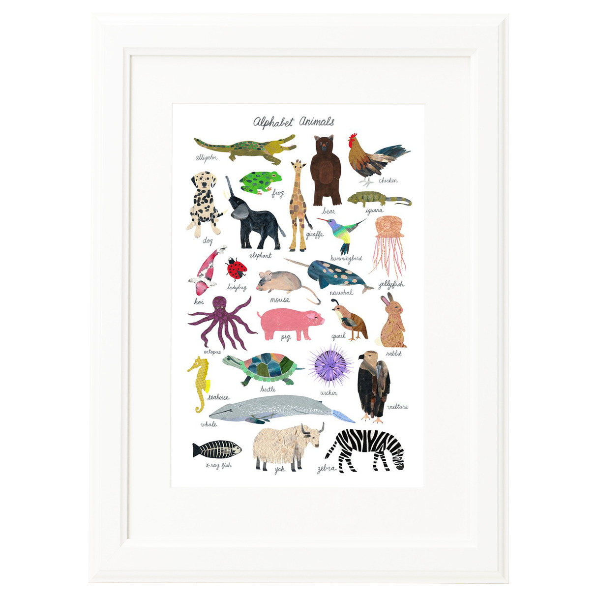 Art Print: Alphabet Animals from Forage Paper Co.