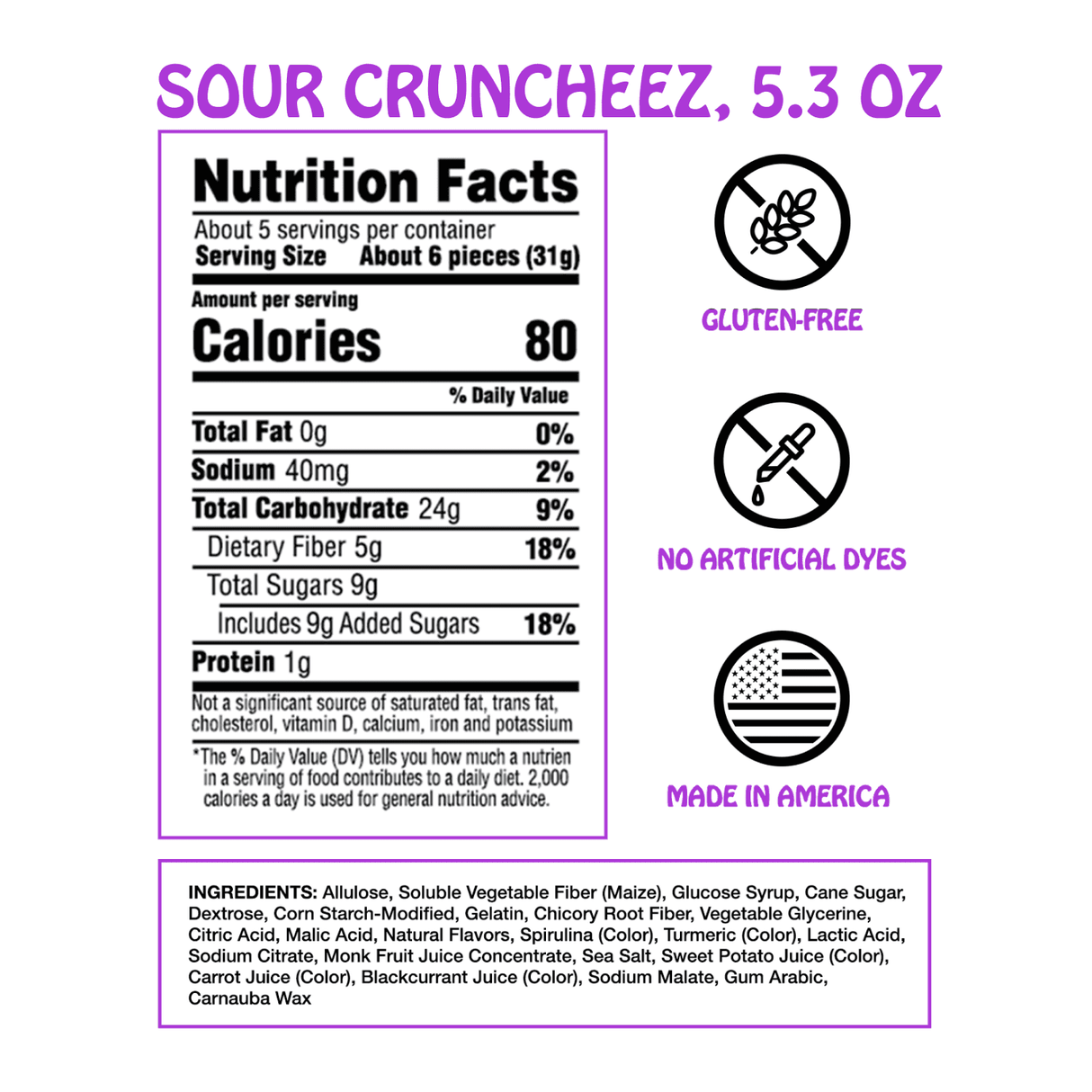 Gummy Cruncheez, Share Size from Rotten