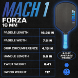 Mach 1 Forza Pickleball Paddle from Volair Pickleball