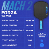 Mach 2 Forza Pickleball Paddle from Volair Pickleball