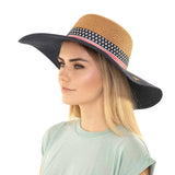 American Flag Floppy Summer Sun Hat American Flag Floppy Straw Beach Hat from Madeline Love