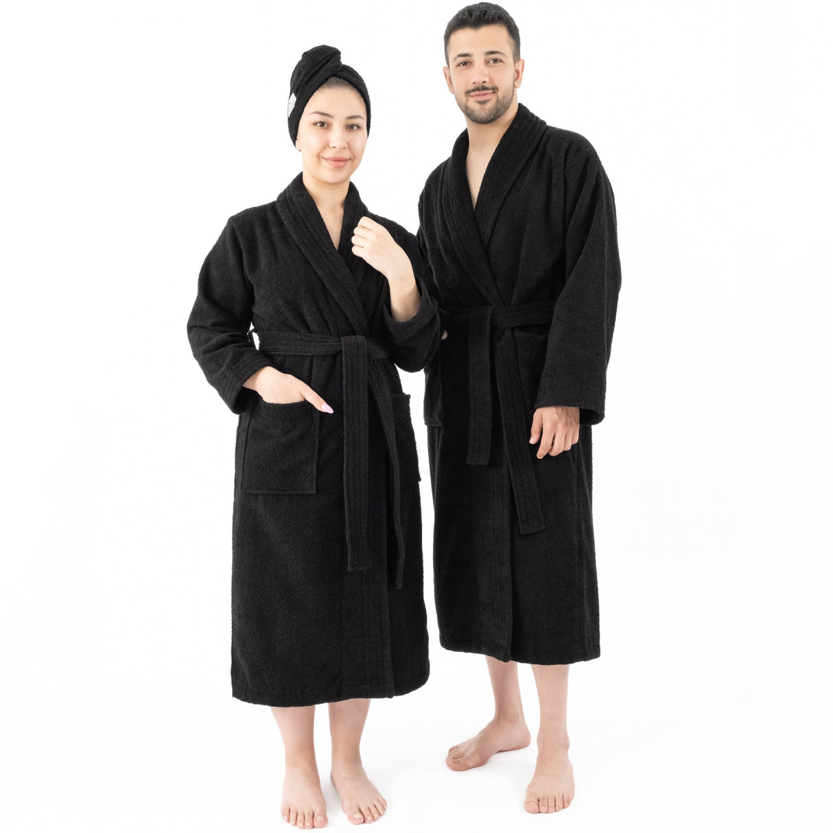 American Soft Linen, 100% Cotton Robes for Women and Men, Soft Lightweight Unisex Couple Turkish Bathrobes Wholesale From American Soft Linen