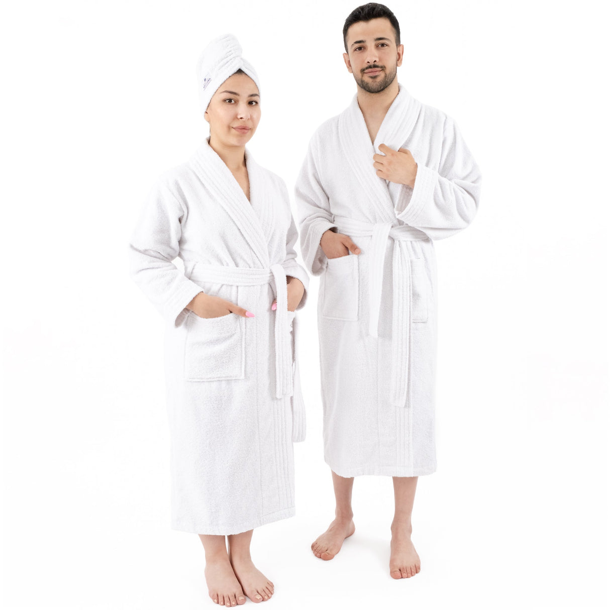 American Soft Linen, 100% Cotton Robes for Women and Men, Soft Lightweight Unisex Couple Turkish Bathrobes Wholesale From American Soft Linen