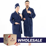 American Soft Linen, 100% Cotton Robes for Women and Men, Soft Lightweight Unisex Couple Turkish Bathrobes Wholesale From American Soft Linen