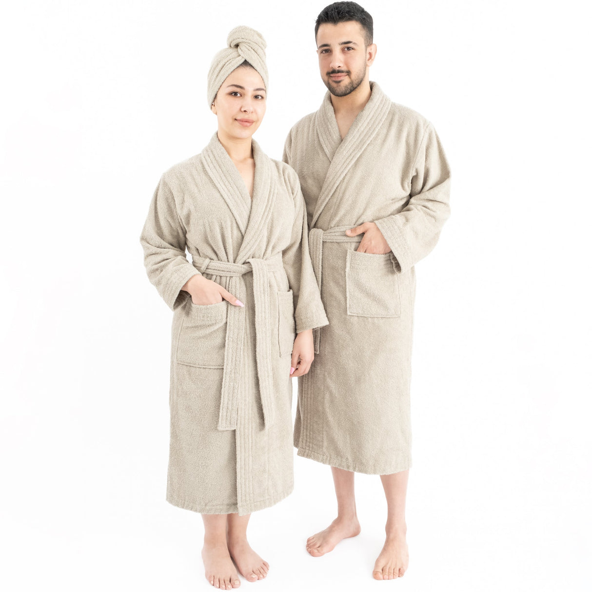 American Soft Linen, 100% Cotton Robes for Women and Men, Soft Lightweight Unisex Couple Turkish Bathrobes Wholesale From American Soft Linen