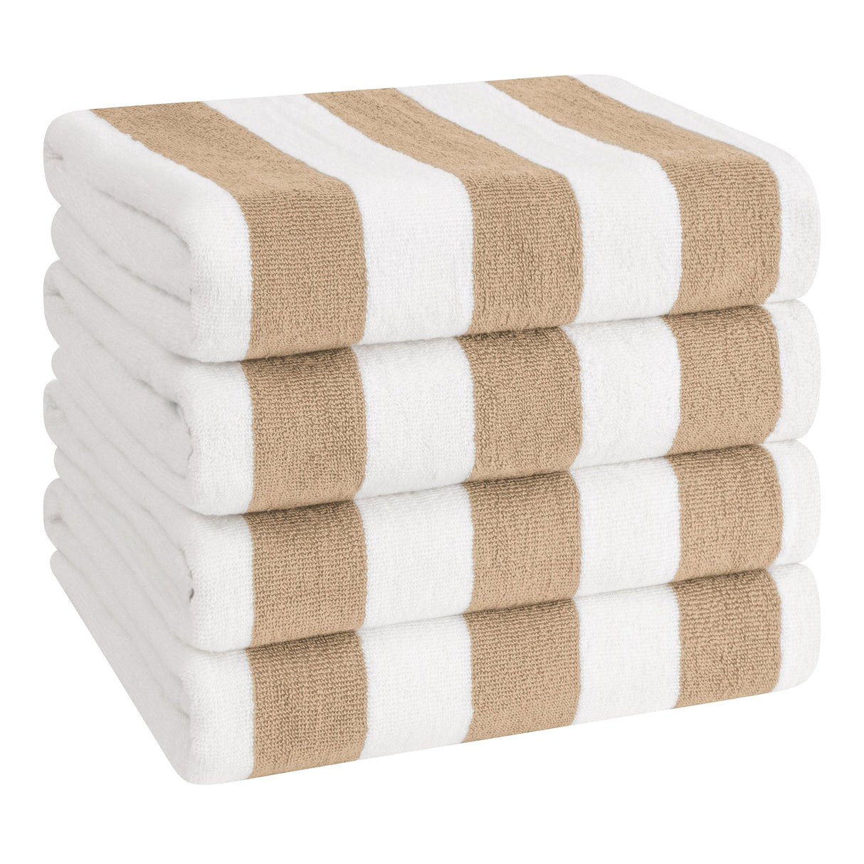 American Soft Linen, Premium Cotton 4 Pack Beach Towels, 30" x 60" Cabana Striped Pool Towels From American Soft Linen
