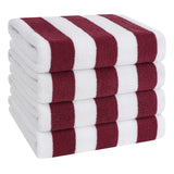 American Soft Linen, Premium Cotton 4 Pack Beach Towels, 30" x 60" Cabana Striped Pool Towels From American Soft Linen