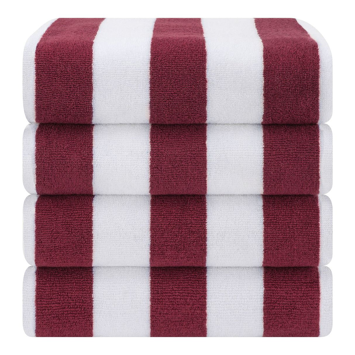 American Soft Linen, Premium Cotton 4 Pack Beach Towels, 30" x 60" Cabana Striped Pool Towels From American Soft Linen