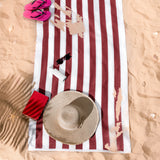 American Soft Linen, Premium Cotton 4 Pack Beach Towels, 30" x 60" Cabana Striped Pool Towels From American Soft Linen