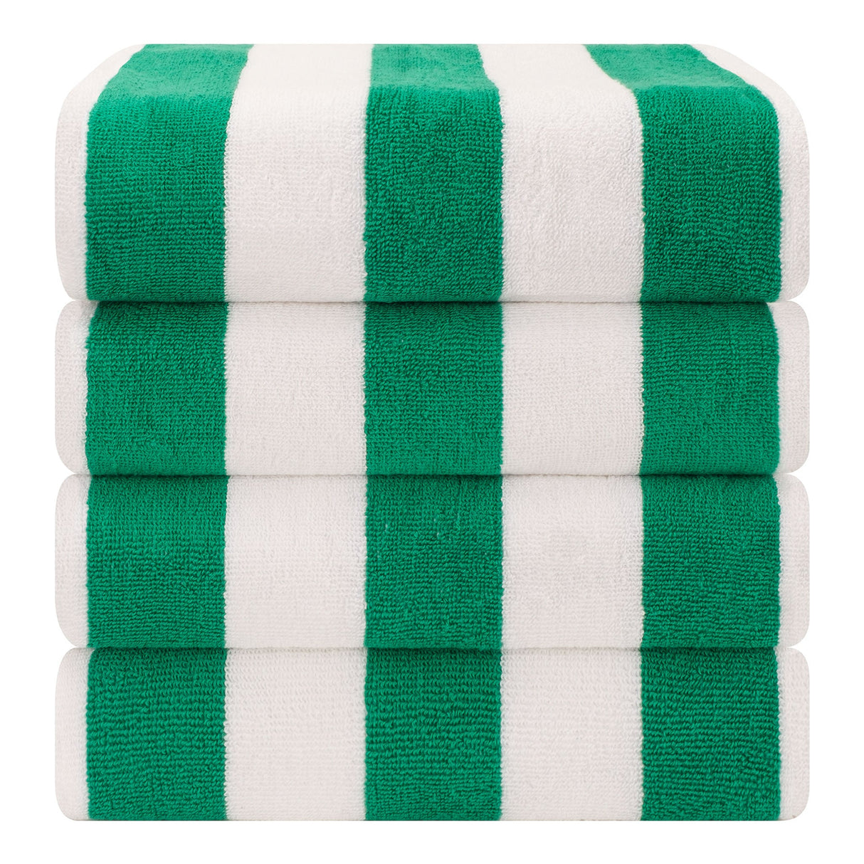 American Soft Linen, Premium Cotton 4 Pack Beach Towels, 30" x 60" Cabana Striped Pool Towels From American Soft Linen