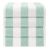 American Soft Linen, Premium Cotton 4 Pack Beach Towels, 30" x 60" Cabana Striped Pool Towels From American Soft Linen