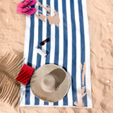 American Soft Linen, Premium Cotton 4 Pack Beach Towels, 30" x 60" Cabana Striped Pool Towels From American Soft Linen