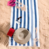 American Soft Linen, Premium Cotton 4 Pack Beach Towels, 30" x 60" Cabana Striped Pool Towels From American Soft Linen
