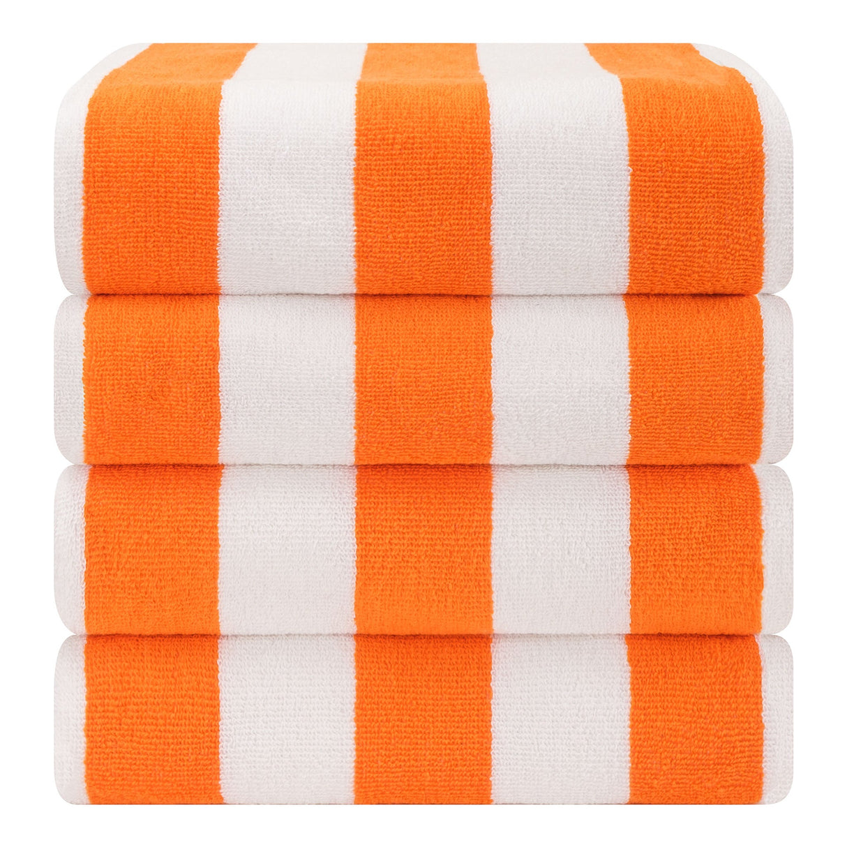 American Soft Linen, Premium Cotton 4 Pack Beach Towels, 30" x 60" Cabana Striped Pool Towels From American Soft Linen