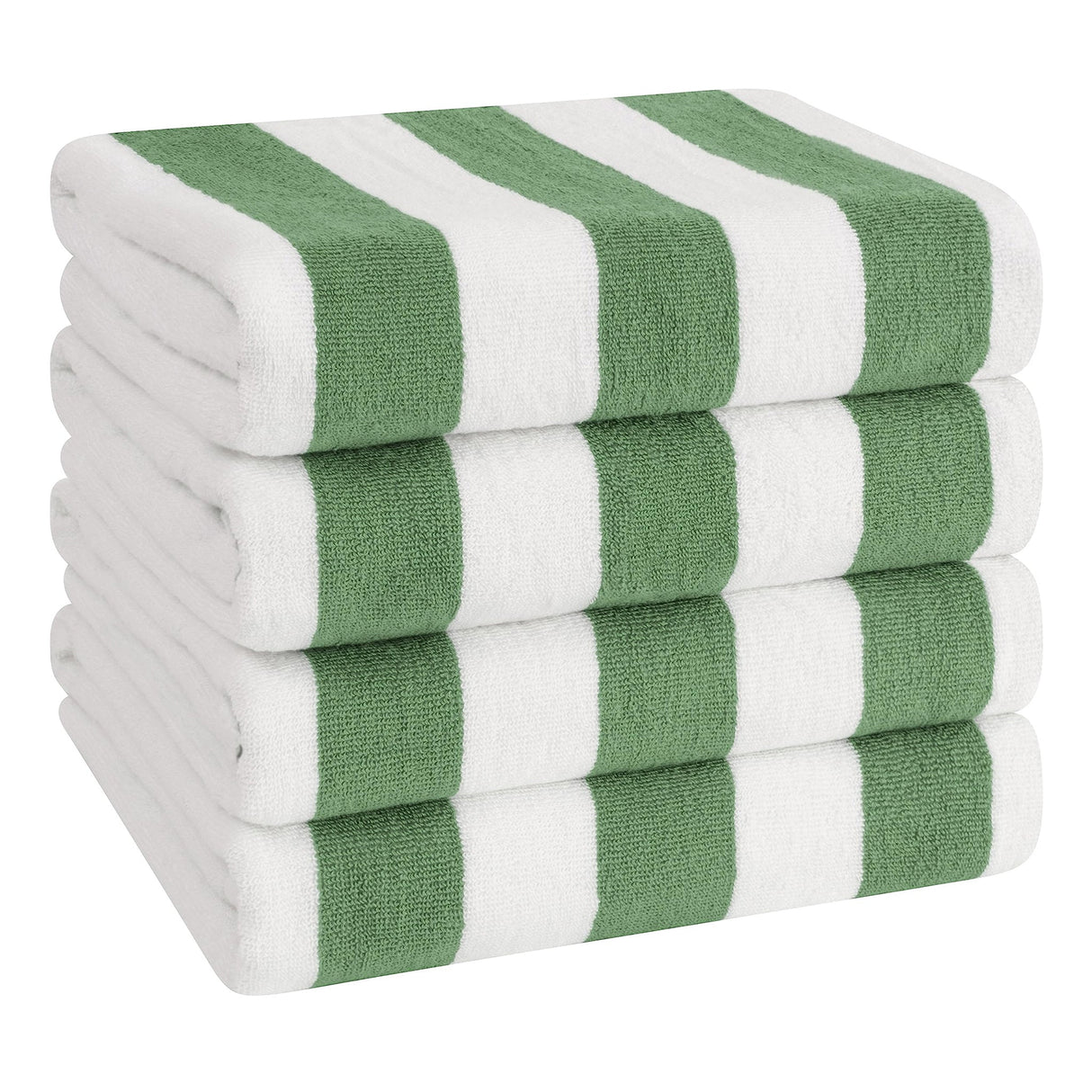 American Soft Linen, Premium Cotton 4 Pack Beach Towels, 30" x 60" Cabana Striped Pool Towels From American Soft Linen