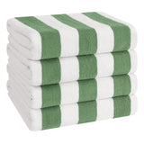 American Soft Linen, Premium Cotton 4 Pack Beach Towels, 30" x 60" Cabana Striped Pool Towels From American Soft Linen