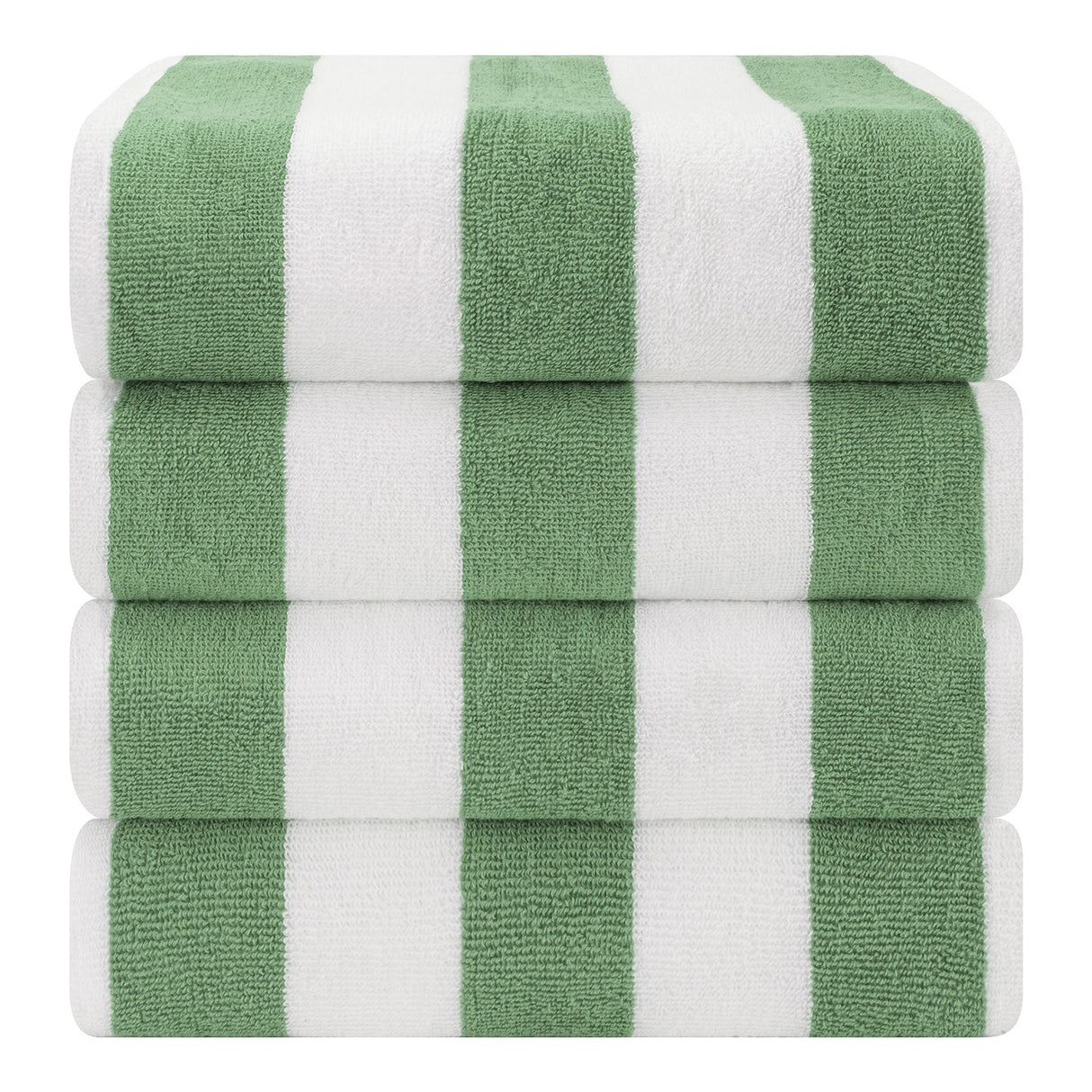 American Soft Linen, Premium Cotton 4 Pack Beach Towels, 30" x 60" Cabana Striped Pool Towels From American Soft Linen