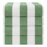 American Soft Linen, Premium Cotton 4 Pack Beach Towels, 30" x 60" Cabana Striped Pool Towels From American Soft Linen