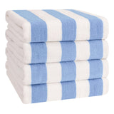 American Soft Linen, Premium Cotton 4 Pack Beach Towels, 30" x 60" Cabana Striped Pool Towels From American Soft Linen
