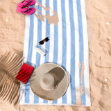 American Soft Linen, Premium Cotton 4 Pack Beach Towels, 30" x 60" Cabana Striped Pool Towels From American Soft Linen