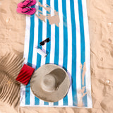 American Soft Linen, Premium Cotton 4 Pack Beach Towels, 30" x 60" Cabana Striped Pool Towels From American Soft Linen