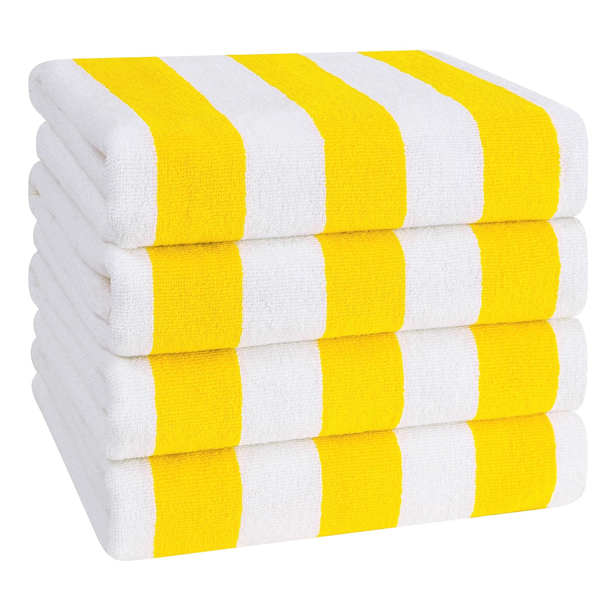 American Soft Linen, Premium Cotton 4 Pack Beach Towels, 30" x 60" Cabana Striped Pool Towels From American Soft Linen
